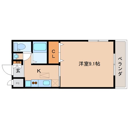 関屋駅 徒歩4分 2階の物件間取画像